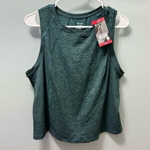 Member's Mark Women's Soft Ribbed Cropped Tank Top Green Size X-Large